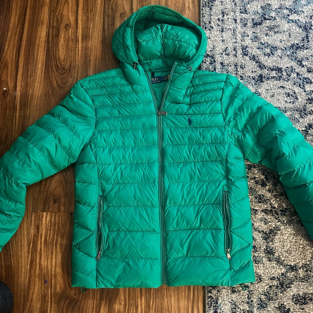 Ralph Lauren Teal Puffer Jacket